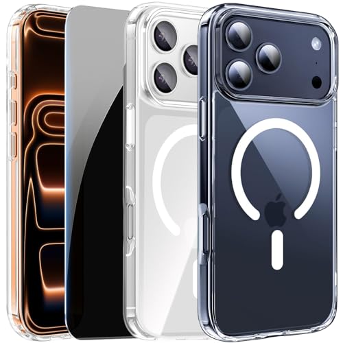 LWLFEKA Shockproof Case for iPhone 17 Pro Max Clear with Pri