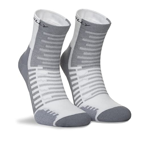 Hilly, Active - Anklet - Min Cushioning, White/Grey, Size S