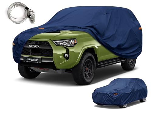 Image of Kaugung Custom Fit SUV Car Cover for Toyota 4Runner (2002-2026), Heavy Duty Waterproof All Weather Outdoor Protection, Breathable Full Exterior Cover with Vent, Rain Sun Snow UV Proof