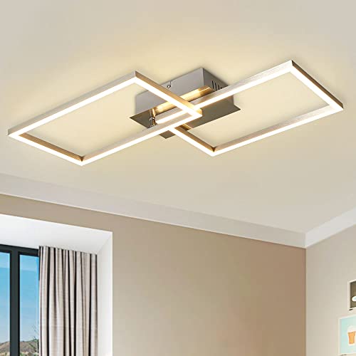 Image of Depuley 30W Led Ceiling Light Dimmable, Modern Ceiling Lamp 2 Built-in LED Boards with Remote Control, 3000K-6000K, Adjustable Wall Lamp, Flush Mount Ceiling Spots for Living Room Bedrooms Kitchen