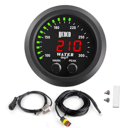 52mm Water Temperature Gauge with 1/2 NPT Sensor with Alarm