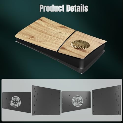 Adequado para capa de painel de console PS5 Slim com aberturas de resfriamento, capa de reposição pe