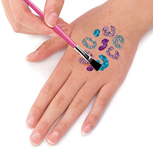 FabLab Glitter Tattoos | Create FAB Glittery Kids Tattoos! | Includes 28 Stencils and 4 Sparkly Colours of Bio-Glitter | Girls Gifts for Ages 8+ - Image 5