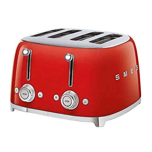 Smeg 770926335 Tostador, 2000 W, Rojo