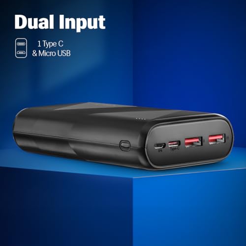 Image of Lava POWERMAX [20000mAh] 22.5W Premium Fast Charging Power Bank with Triple Charging Ports, Superior Graphic Design, Strong Polycarbonate Body & BIS Certified, Made in India (White)