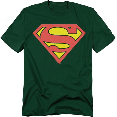 Popfunk Superman Logo S Shield T Shirt (Small) Hunter Green