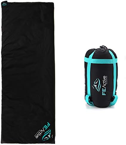 FE Active Camping Sleeping Bag - 3-4 Seasons Extra Long or Lightweight Hooded, Warm Outdoor Compact & Lightweight Sleeping Bag for Camping, Backpacking, Hiking, Travel | Designed in California, USA