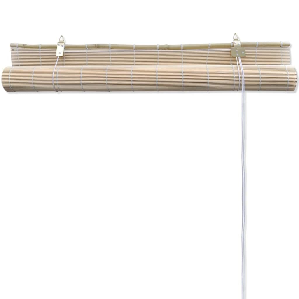 Lot de 2 Store Enrouleur en Bambou, Stores à Rouleau Bambou Naturel 2 pcs 120x160 cm
