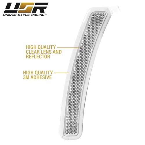 DEPO Front Bumper Side Marker Reflector Light Compatible with 2019-2024 BMW G20 3 Series 4 Doors Sedan (All Clear White Out Lens) by USR UNIQUE STYLE RACING - Image 6