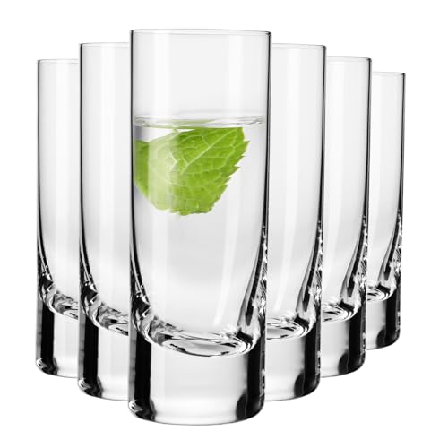 Krosno Bicchieri da shot Vodka | Set di 6 | 90 ml | Ideali per la casa, il ristorante e i ricevimenti | Lavabili in lavastoviglie