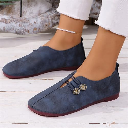 Flats Shoes for Women Round Toe Comfortable Ballet Flats Business Casual Work Slip On Dress Mary Jane Shoes Casual Dressy Walking Fashion Loafer Lightweight Breathable Outdoor Footwear3