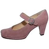  Der Schuhtrachtler 1920-2 Damen Trachtenpumps Samtziege Rosenholz Größe 41