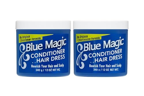 Blue Magic Original Hair Conditioning Dressing, Moisturizing Formula, 12 oz (2-Pack)