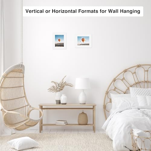 Image of JCJMY 3x4 Picture Frame Black for Tabletop or Wall, 3 x 4 Wall Gallery Poster Photo Frame with Shatter Resistant Plexiglass, White