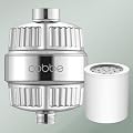 Cobbe HD HEAVY DUTY High Output 99% REMOVAL Shower Filter for Hard Water + 1 Replaceable Filter Cartridge Remove Chlorine and Harmful Substances (Chrome)