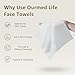 Ourmed Life Face Towels, Disposable Biodegradable Facial Towels for Sensitive Skin, Lint- free Face Wipes for Washing Face, Skincare and Makeup Remover, Dry Wipes, 10