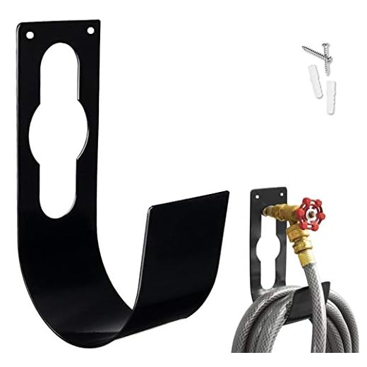 Ebliiny Garden Hose Hanger Wall Mount Heavy Duty Hose Holder Hook for 150ft 100ft 75ft 50ft Expandable Hose (Large, Black)