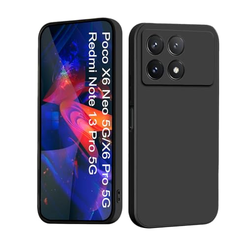 LIRAMARK Silicone Soft Back Cover Case with Micro-Fibre Cloth On Inner Side for Poco X6 Neo 5G / Poco X6 Pro 5G / Redmi Note 13 Pro 5G (Black) (B0DFVR9PBZ) Amazon Price History, Amazon Price Tracker