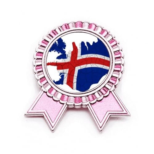 Broche Islande en métal rose taille M pour accessoiriser vos tenues