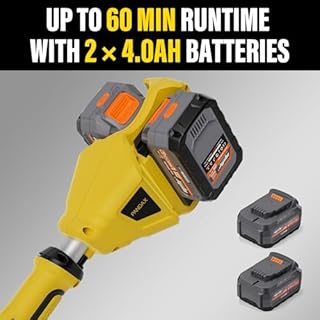 Cordless Brushless Electric Snow Blower Compatible with DEWALT 20V MAX Battery, 40V Dual Battery Powered, 2-Speed Control, 23ft Throw Height, Foldable Shovel with Adjustable Chute, 2 x 4.0Ah Batteries