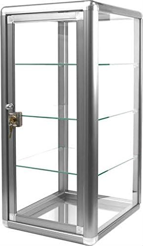 GLASS COUNTER TOP SHOWCASE WITH SHELVES