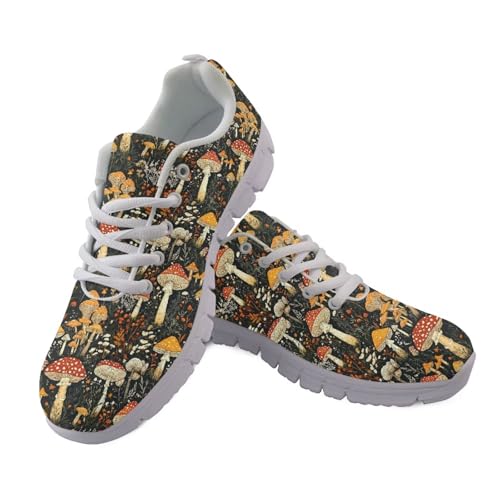 JUDENTIDOS Zapatos para hombre y mujer, para caminar, correr, trotar, Bonito hongo, 36 EU