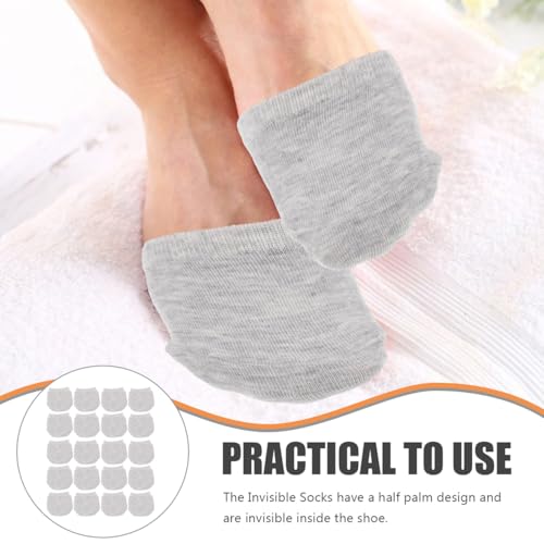 Image of DOITOOL Women Half Palm Socks Breathable No-Show Invisible Socks Sweat Absorbing Seamless Forefoot for High Heels and Daily Wear Comfort