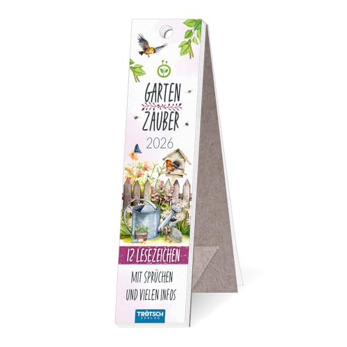 Trötsch Lesezeichenkalender Gartenzauber 2026: Aufstellkalender Tischkalender