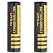 Anku 18650 Li-ION Piles Rechargeables 3,7V 4000mAh Batteries Haute Capacité 18650 Batterie pour Lampe de Poche/Drone/Lampe Frontale/Voiture RC Batteries Haut Bouton Longue Durée de Vie, 2PCS