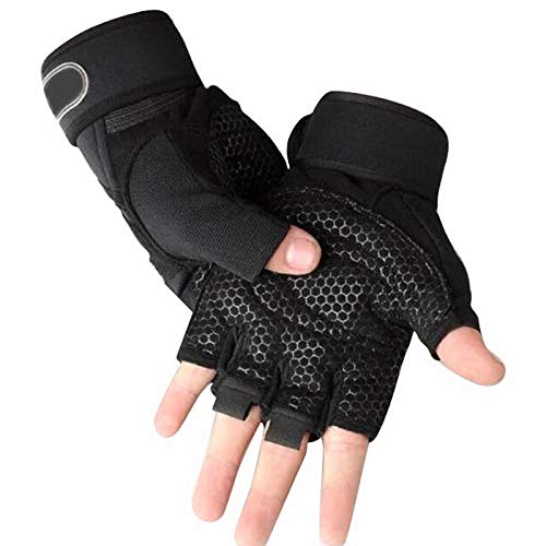 Alexvyan Imported Half Finger Gym Running Fitness Gloves Riding Biking Outdoor Gloves Protective Cycling, Bike Motorcycle Gloves for Men, Universal Size-image-5