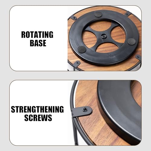 Soporte de madera para cocina elegante estante multicapa de almacenamiento artesanal 4