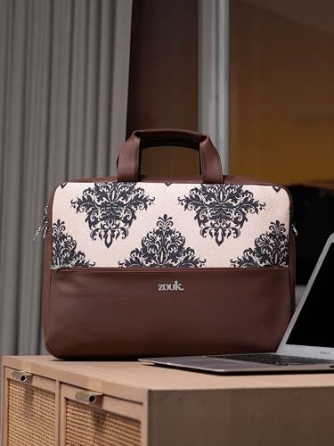 Image of ZOUK Arin Laptop Bag | Slim & Stylish Laptop Bag for Women Office Use | Fits 15.6+ Inch Laptop | Padded Compartment Fits up to 17 Inch Laptop | Water-Resistant | Lightweight