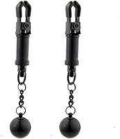 Vista 24 de Pinzas para pezón con peso de acero inoxidable con clip de cadena para pezón, bola ajustable, sin perforación, joyería para pezones para adultos