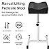 FLOLXNB Pedicure Manicure Footrest, Foot Massage Manicure Nail Beauty Stool Stand, Adjustable Height Footstool for Home Beauty Salon Spa Tattoo (Black)