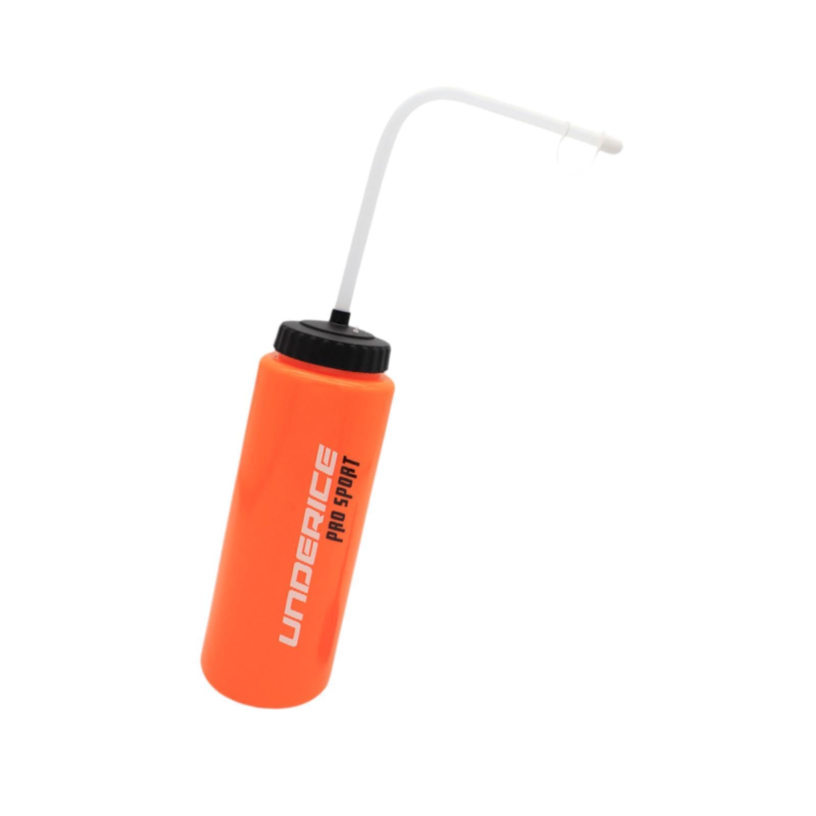 LOVIVER Bouteille D'Eau Sport 1L - GOURDE PRESSABLE Avec Paille Longue - Parfaite Pour Le Running, Vélo, Foot - Orange