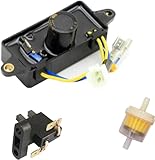 HQparts AVR Automatic Voltage Regulator & Carbon Brush For AVR3-1N1AE 3KW 3.5KW 3.6KW 3KW 4.5KW with fuel filter