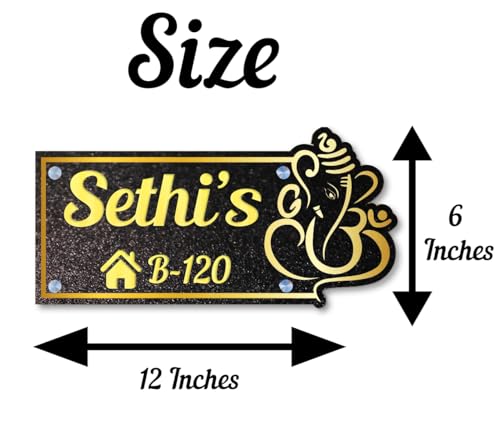 Image of DON'T JUDGE ME Home Entrance Name Plate, Name Plate for Home Entrance | Round Shape | Colour :-Gold And Black | Material:- MDF (6 X 12 Inches (BLACK))