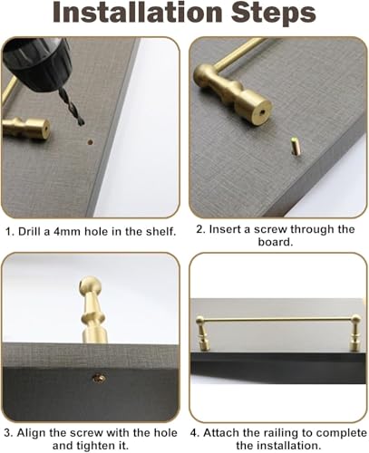 Barre de Protection d'Étagère 73 cm Rail de Galerie Solide Anti-Chute
