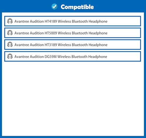 Repuestos Profesionales Almohadillas para Auriculares Compatibles con Avantree Audition HT4189 HT5009 HT3189 DG59M Almohadillas para Oídos de Cuero Amigable con la Piel miniatura 2