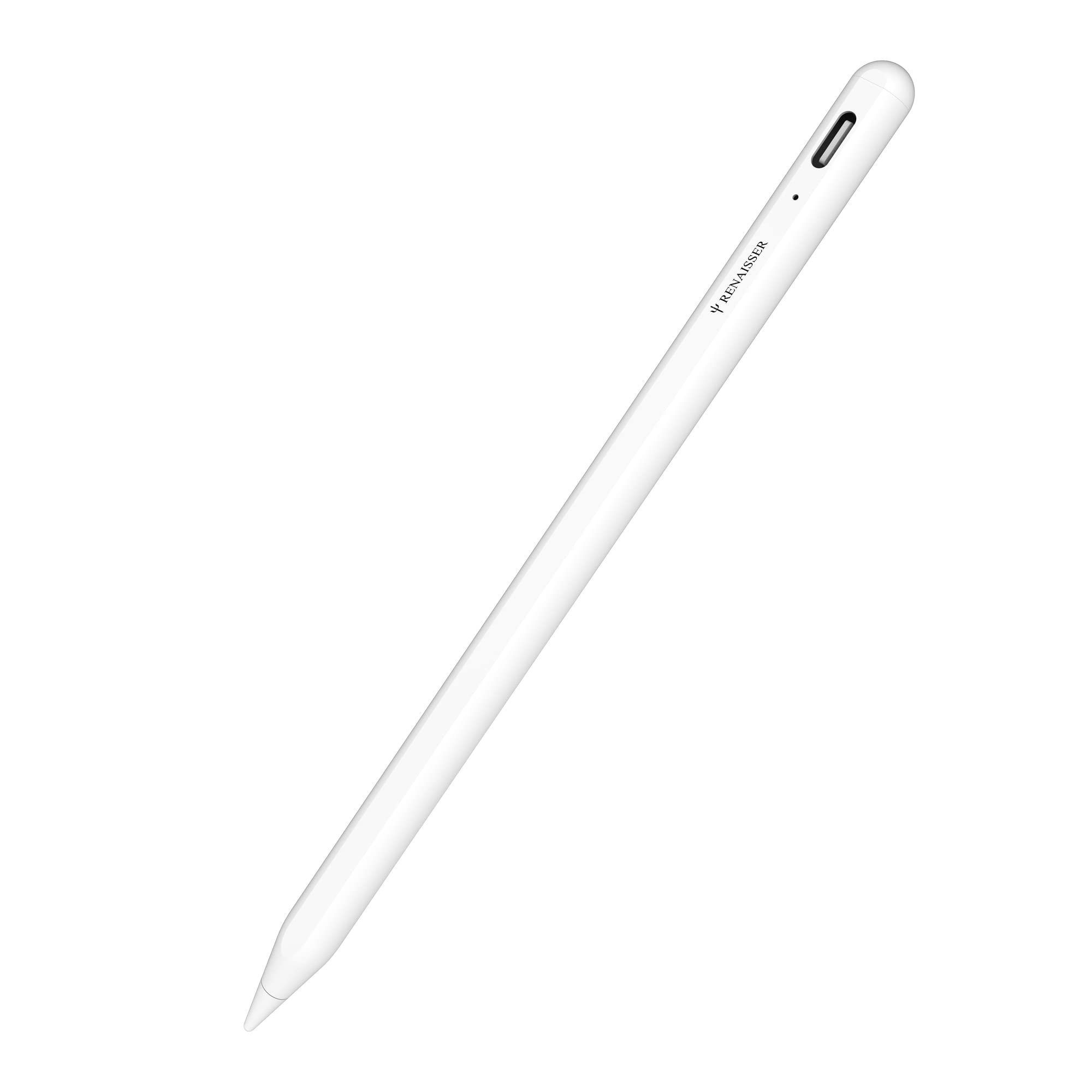 RENAISSERMonet 520 Stylus Pen for iPad, Designed in Houston, Made in Taiwan, Support Palm Rejection, USB-C Fast Charging, Built-in Magnets