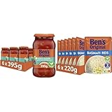 Ben's Original - Multipack - Sauce Süß-Sauer ohne Zuckerzusatz (6 x 395g) I Express-Reis Basmati (6 x 220g), 12 Packungen (6 x 395g I 6 x 220g)