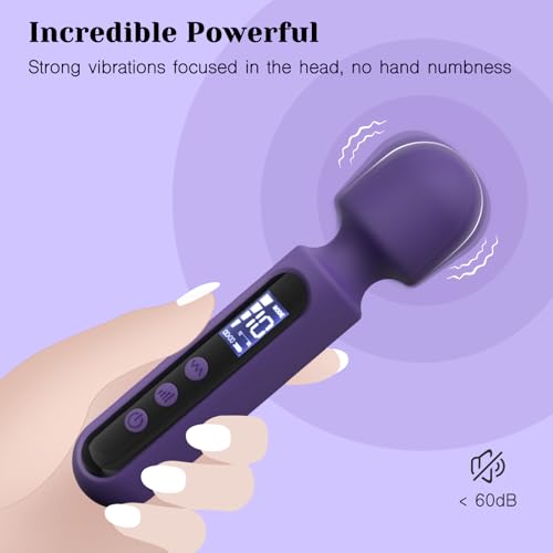 Tracys-Dog-Wand-Vibrator-Kits-Couple-Adult-Sex-Toys-with-3-Attachments-for-Clit-G-Spot-Glans-Clitoral-Stimulator-Vibrating-Realistic-Dildo-with-LCD-Display-10-Patterns-4-Speeds-Massage-Kits