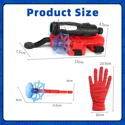 Image of Set of 2 Spider Web Shooters Toy Set, Superhero Glove Launcher, Safe Outdoor Action Toys for Kids, Halloween Christmas Birthday Party Gifts for Boys and Girls (AB, 2)