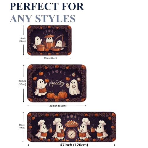 Alfombras de cocina Ghost de diseño exclusivo suave y acolchado violeta 3