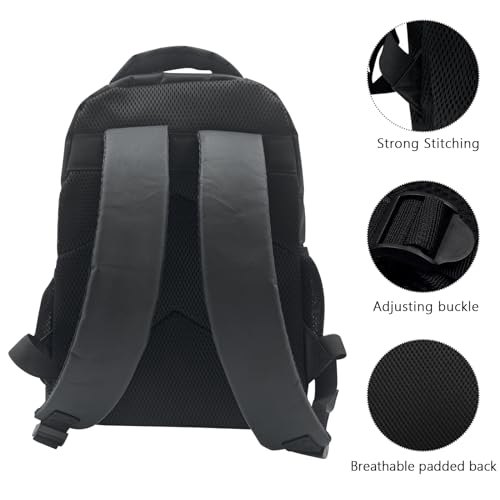 SARA NELL Kids Backpack for Boys, Boys Backpack Dinosaur, Cool Dinosaur Play Guitar in Galaxy Backpack, Space Storm with Planet Rocket Lightning Backpack, T-rex Dino Elementary School Backpack,16 Inch4