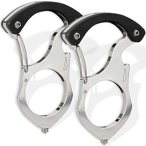 PEVRUAY Porta-chaves pessoal para mulheres e homens, 2 peças porta-chaves resistente para carro para homens e mulheres, defenda-se e concentre toda a força numa superfície de 1 cma