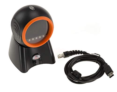 KALEA INFORMATIQUE Douchette Scanner Automatique à Poser de Type Caisse Point de Vente. Scan Multidirectionnel 1D et 2D. Codes UPC, EAN, QR Codes etc. Liaison USB.