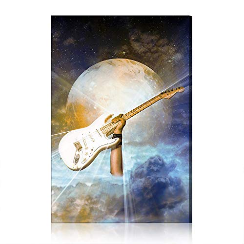 Impression murale guitare pour décorer un grand mur de salon vide 80x120 cm