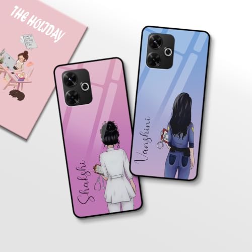 Image of COLORflow Back Cover Compatible with Redmi 13 5G / 4G / Poco M6 Plus 5G | Professional Girl Color Customized | Shockproof TPU Bumper with Camera Protection Back Cover