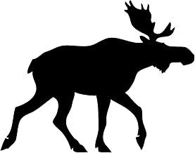 Samunshi® Norway Elk Animal Sticker Car Sticker for Car Motorcycle Motorhome Windows in 11 Sizes and 25 Colours (8 x 6.2 cm, Black)
